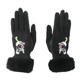 1 Pair of Golf Gloves Winter Training Gloves Mitts for Fishing Biking Hiking Black 19