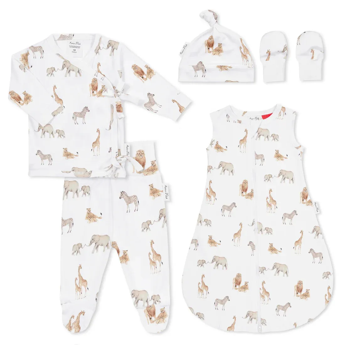 5 Piece Newborn Gift Set - Savanna