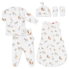 5 Piece Newborn Gift Set - Savanna