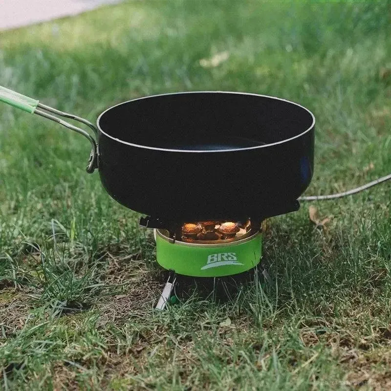 BRS-75 7000W Strong Power Gas Stove for Camping & Barbeque, with Five Burners and Portable Design for Easy Carrying
