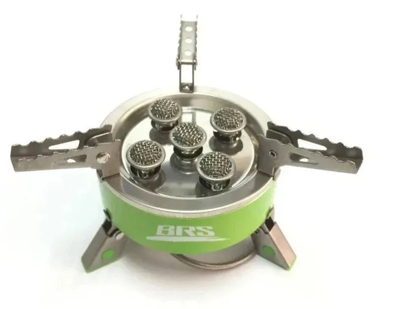 BRS-75 7000W Strong Power Gas Stove for Camping & Barbeque, with Five Burners and Portable Design for Easy Carrying