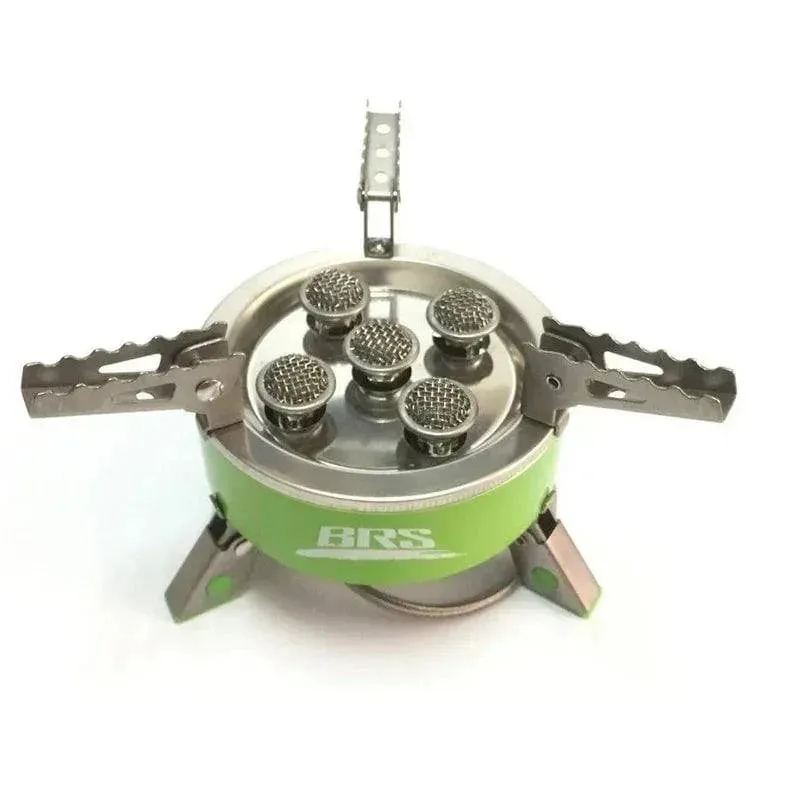 BRS-75 7000W Strong Power Gas Stove for Camping & Barbeque, with Five Burners and Portable Design for Easy Carrying