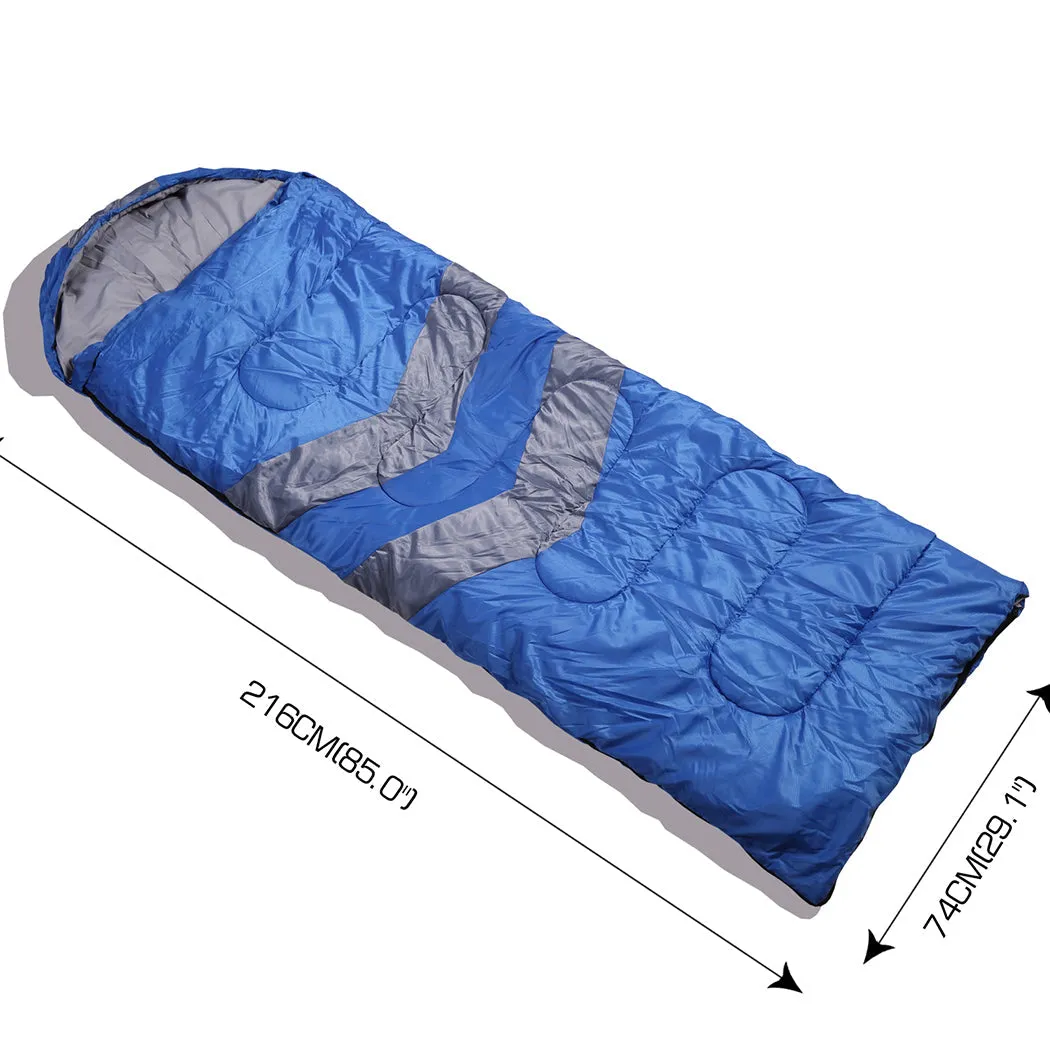 Camping Sleeping Bag -20°C, Thermal Envelope for Hiking, Blue