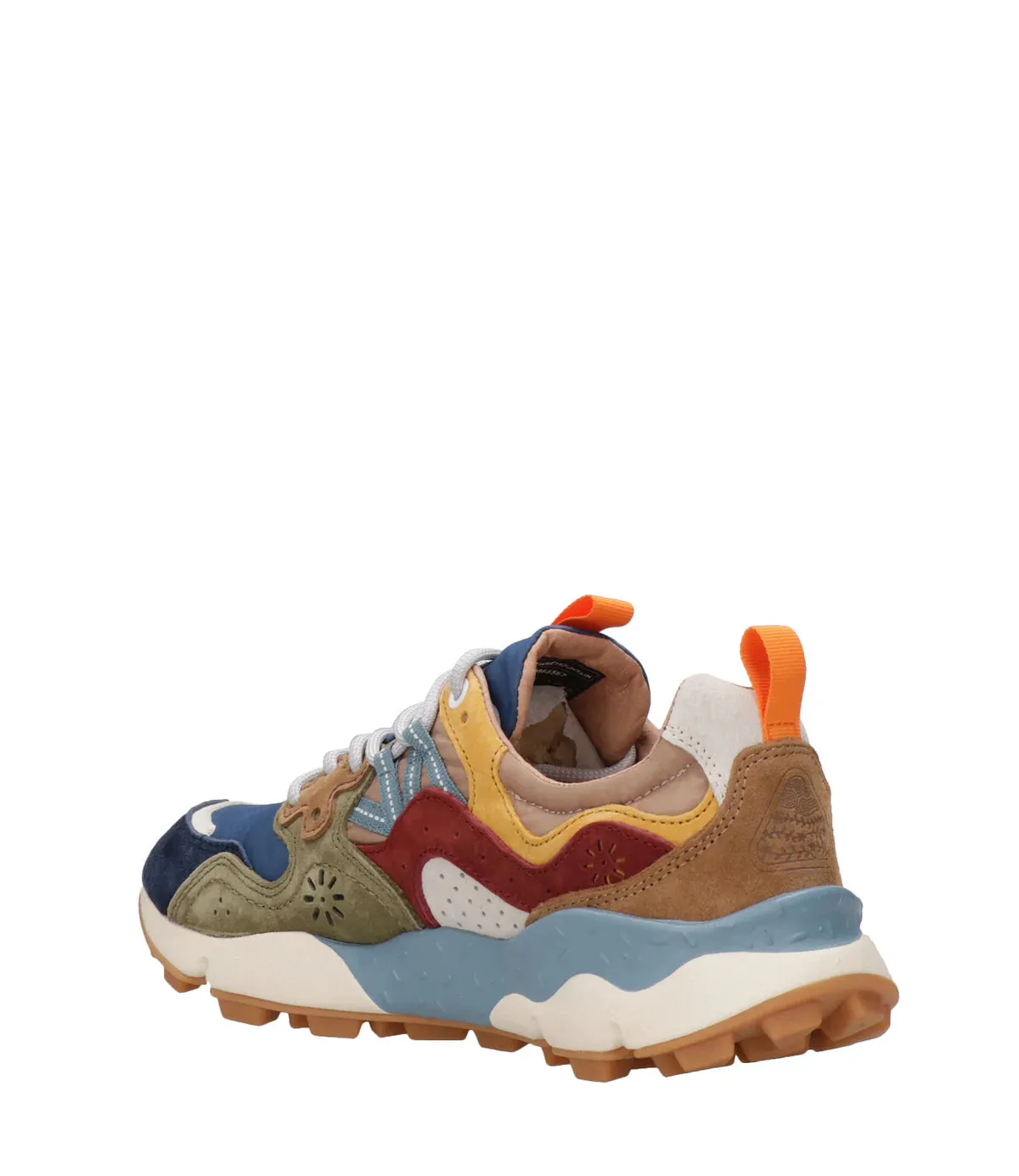 FLOWER MOUNTAIN | Yamano 3 Suede/Nylon Sneakers | Blue-Army Green
