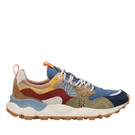 FLOWER MOUNTAIN | Yamano 3 Suede/Nylon Sneakers | Blue-Army Green