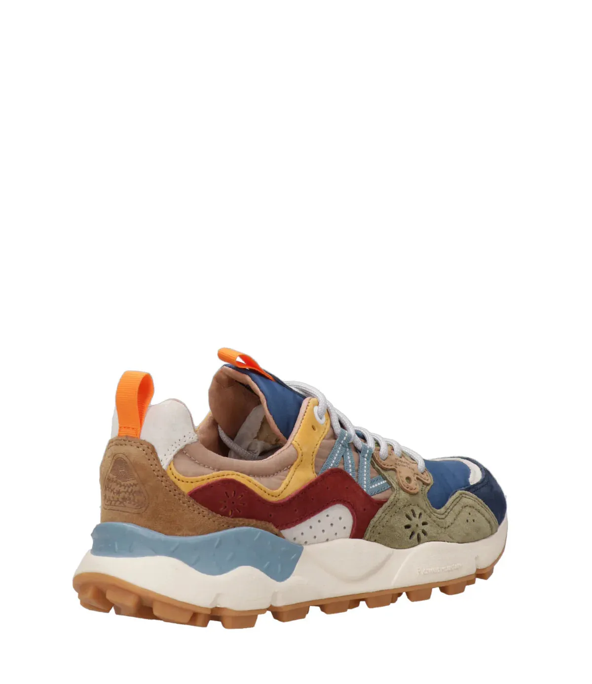 FLOWER MOUNTAIN | Yamano 3 Suede/Nylon Sneakers | Blue-Army Green