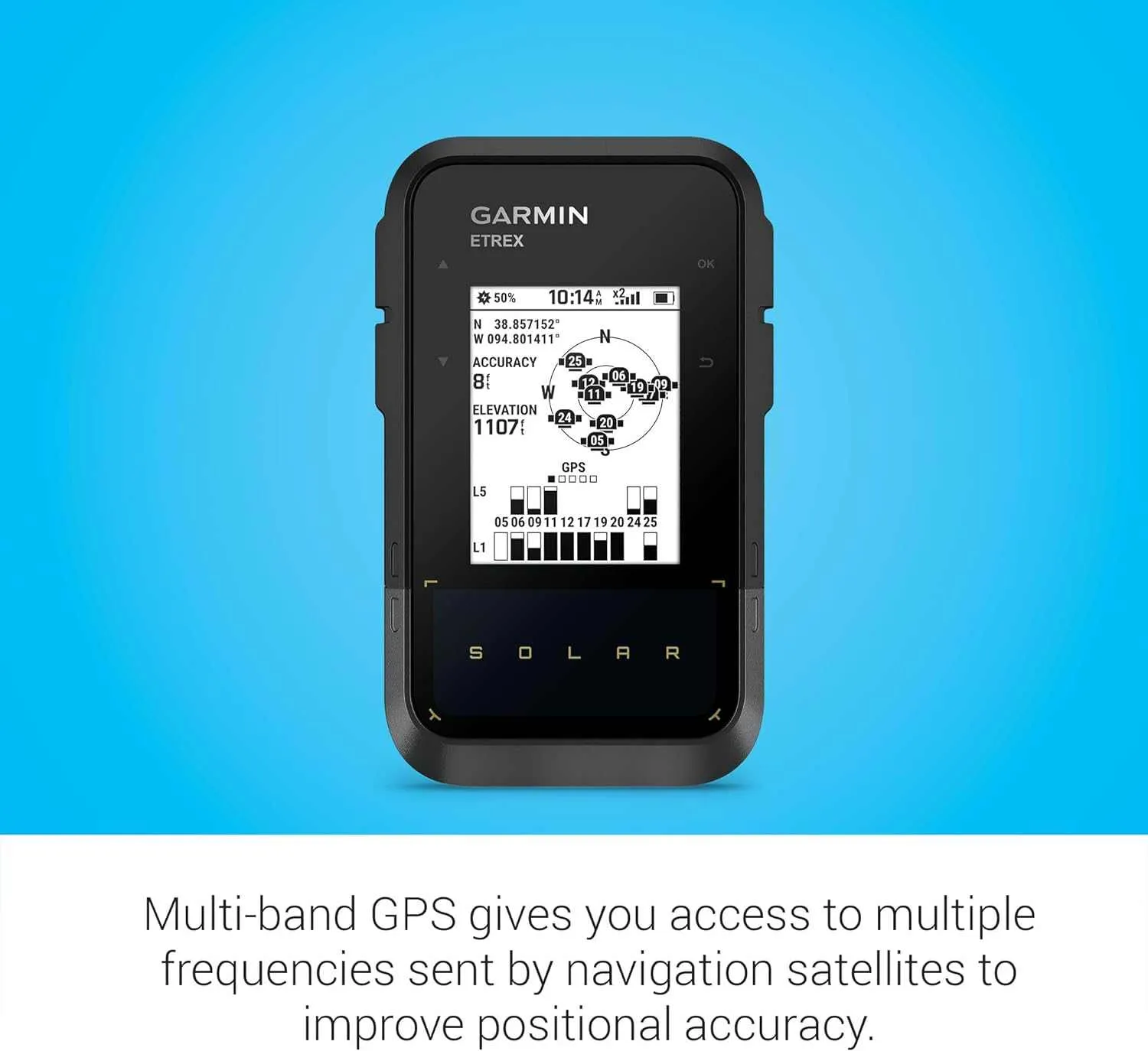 Garmin eTrex® Solar, GPS Handheld Navigator