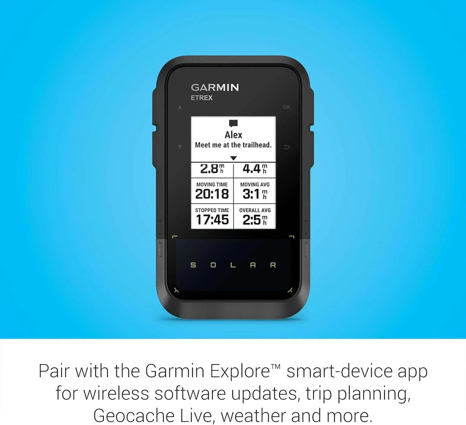 Garmin eTrex® Solar, GPS Handheld Navigator