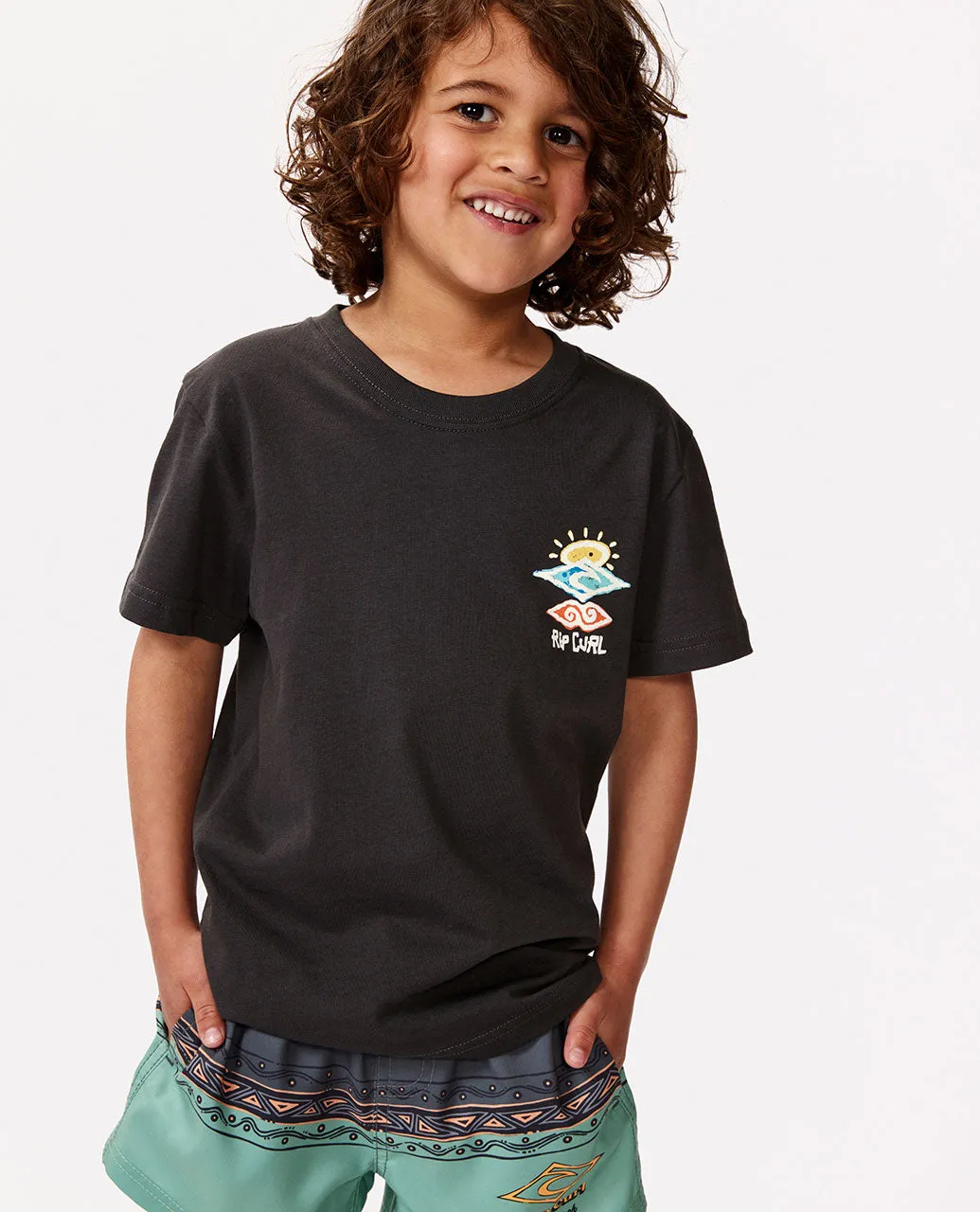 Icons of Shred Tee - Boys (1-8 years) - Washed Black