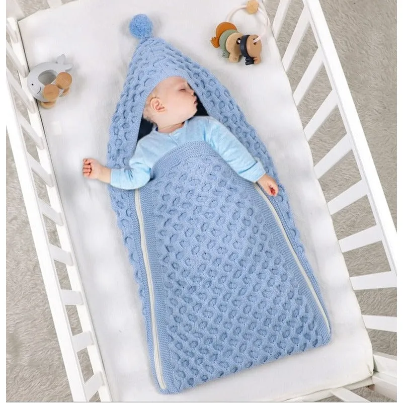 Knit Pompom Sleeping Bag