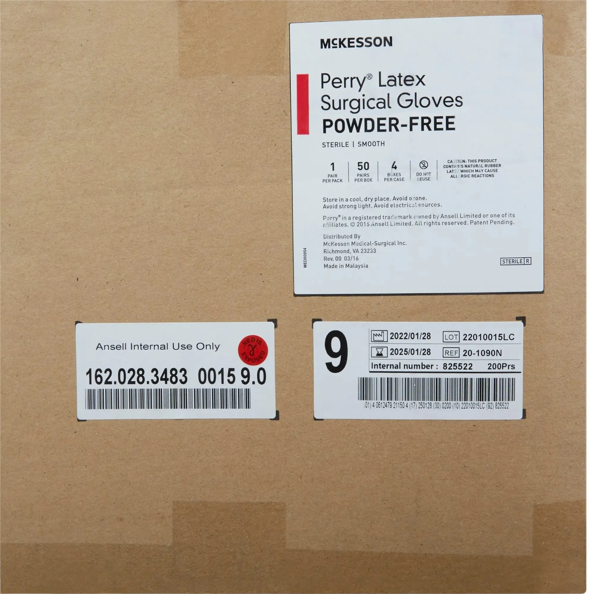 McKesson Perry® Performance Plus Surgical Glove, Size 9, Cream