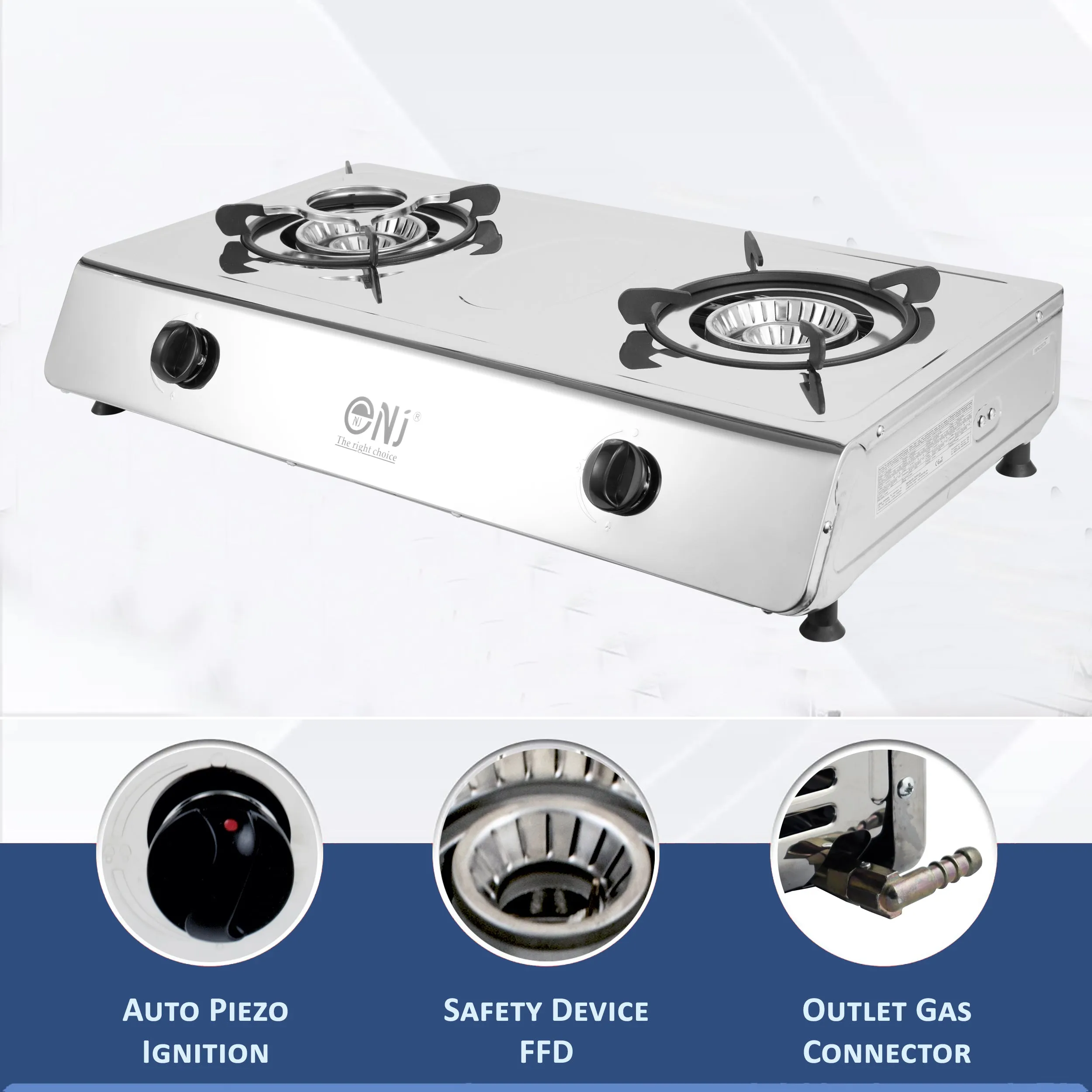 NJ-200SD Gas Stove Dual Burner
