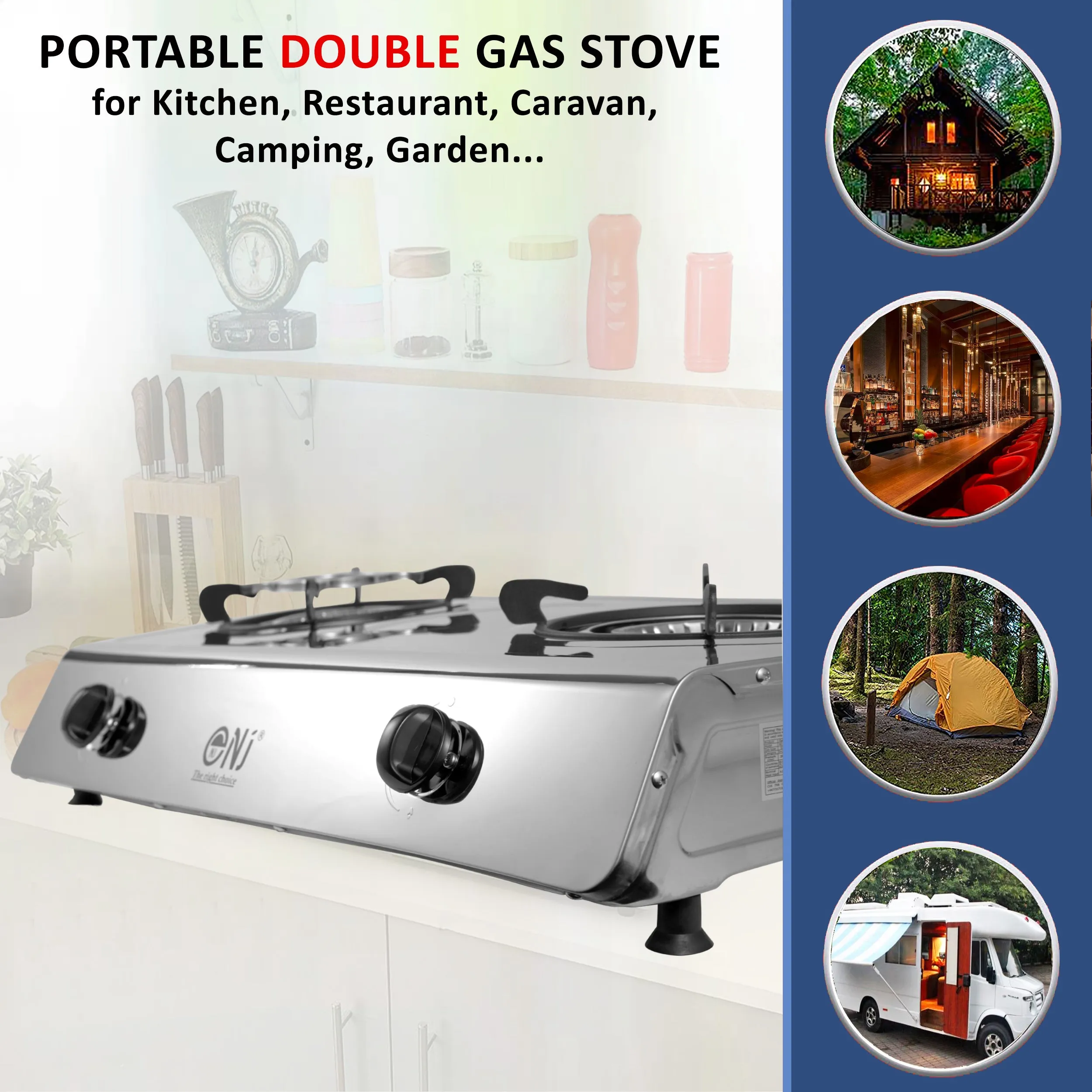 NJ-200SD Gas Stove Dual Burner