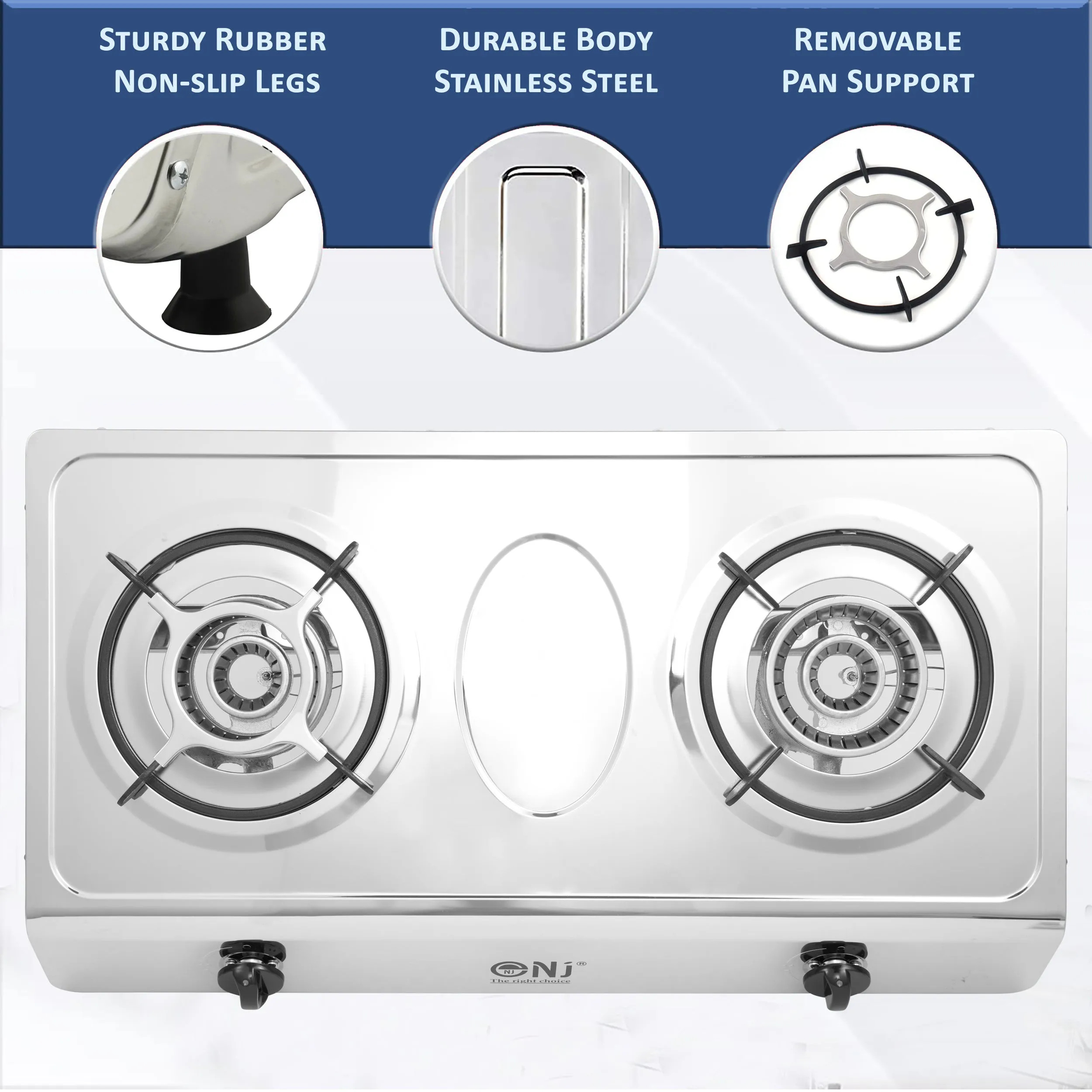 NJ-200SD Gas Stove Dual Burner