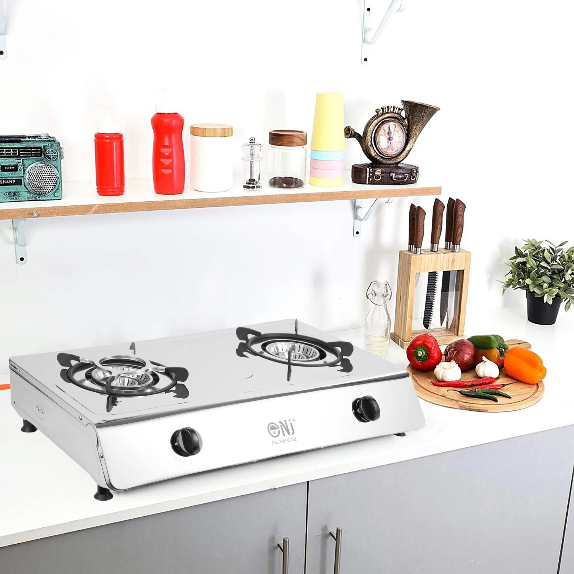 NJ-200SD Gas Stove Dual Burner
