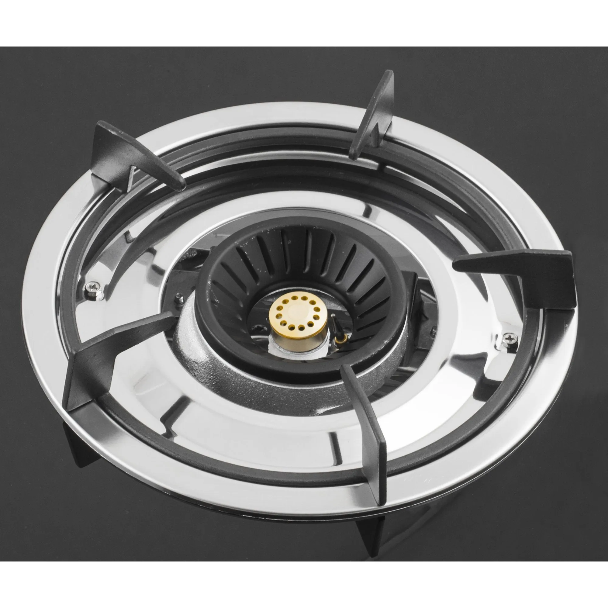 NJ NGB-S3 Black Glass 3 Burners Gas Stove