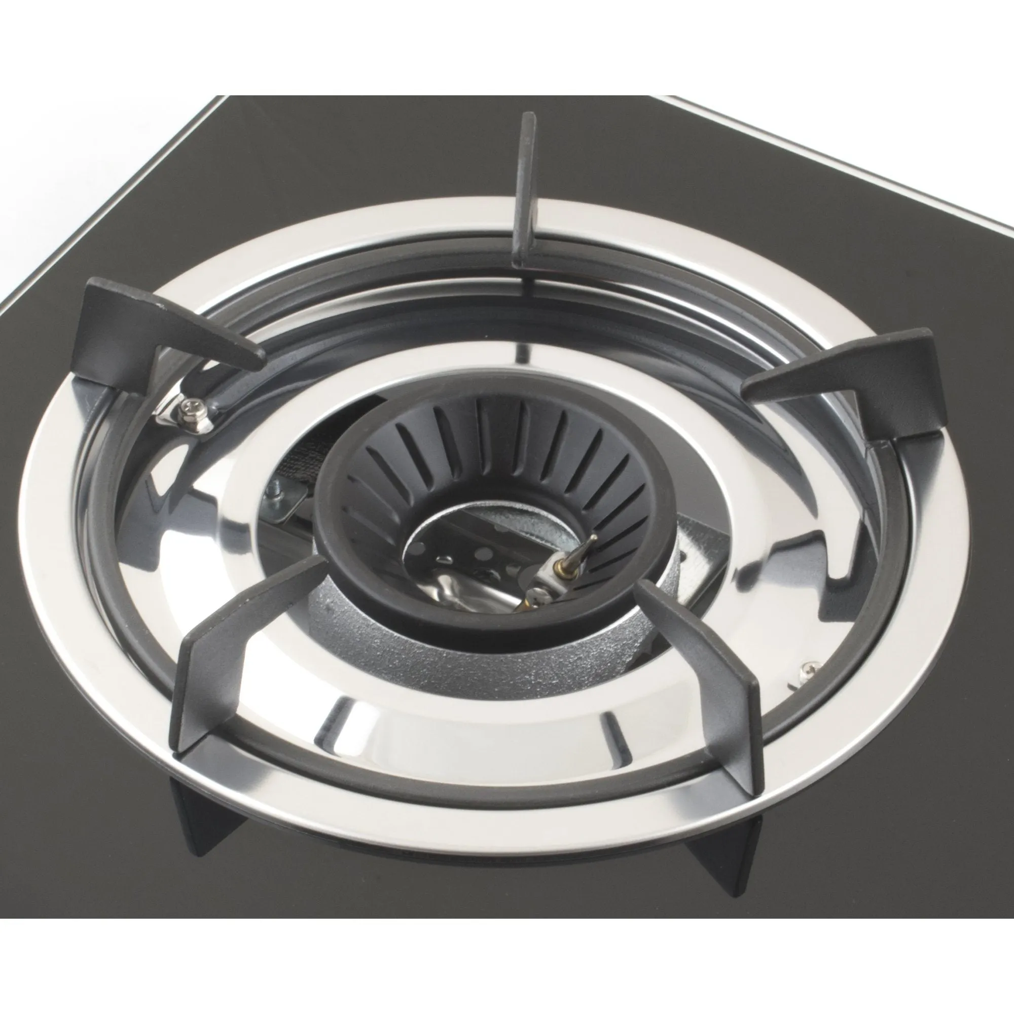 NJ NGB-S3 Black Glass 3 Burners Gas Stove
