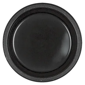 Premium Plastic Plates 23cm 20 Pack Jet Black