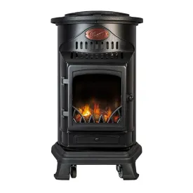 Provence Portable Gas Heater Matt Black Real Flame Effect Calor Gas - Northern Ireland ONLY Collection or Delivery