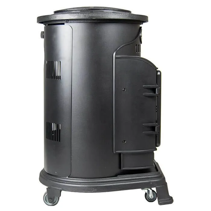 Provence Portable Gas Heater Matt Black Real Flame Effect Calor Gas - Northern Ireland ONLY Collection or Delivery