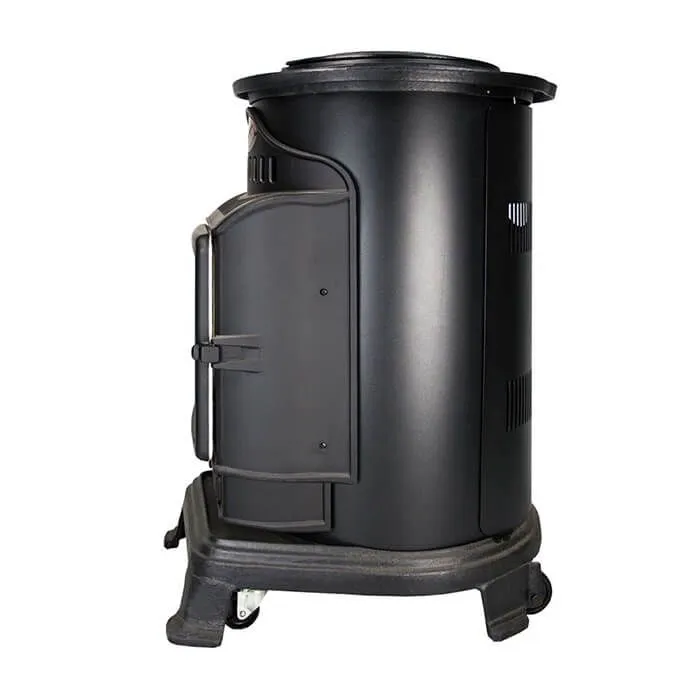 Provence Portable Gas Heater Matt Black Real Flame Effect Calor Gas - Northern Ireland ONLY Collection or Delivery
