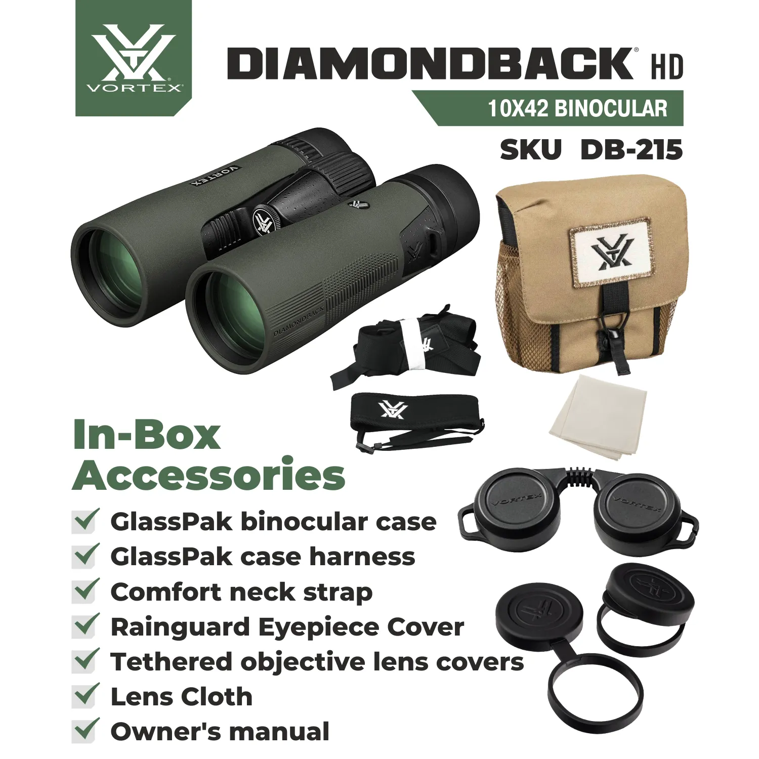 Vortex Optics Diamondback HD 10x42 Binocular (DB-215)