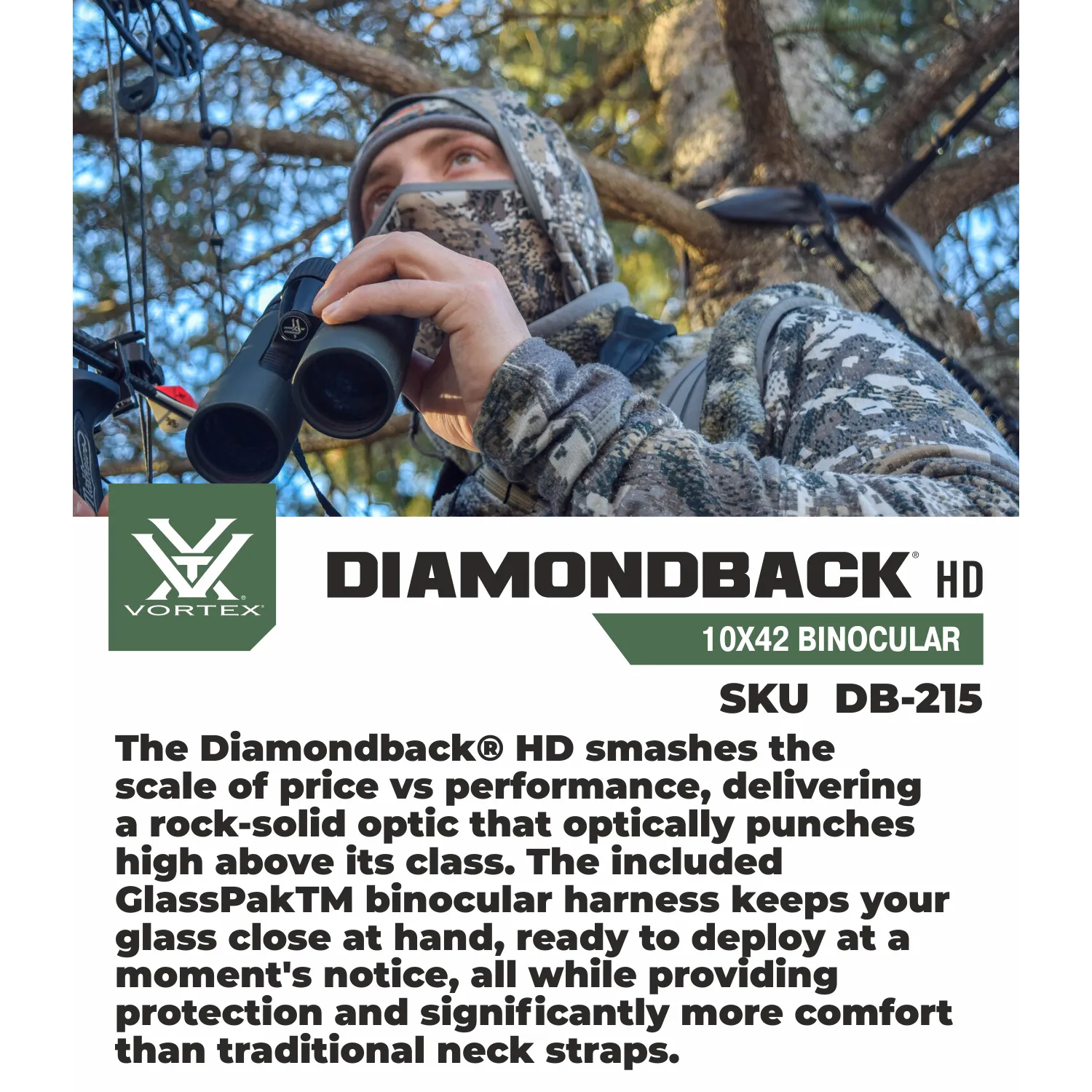 Vortex Optics Diamondback HD 10x42 Binocular (DB-215)