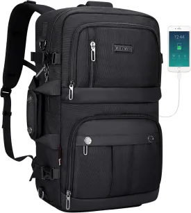 WITZMAN Carry on Travel Backpack for Men Women Laptop Backpack with USB Charging Port Airline Approved(B683 Classic Black)
